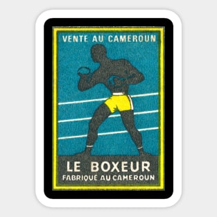 "Le Boxeur" //// Vintage Illustration Graphic Design Sticker